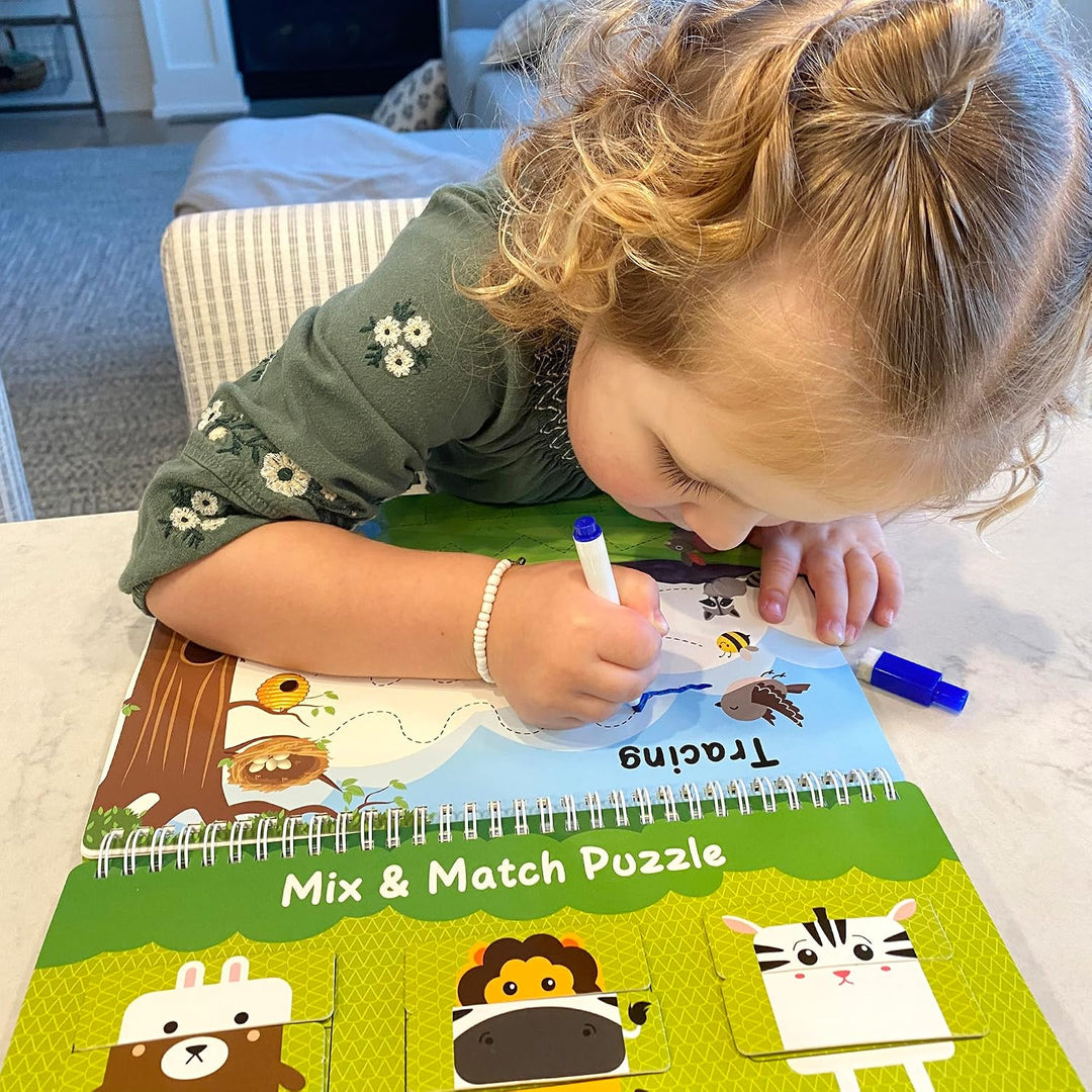 BenBen Libro de actividades para niños pequeños, 30 páginas, preens...