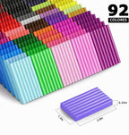 Kits de arcilla polimérica de 92 colores, arcilla de modelado de