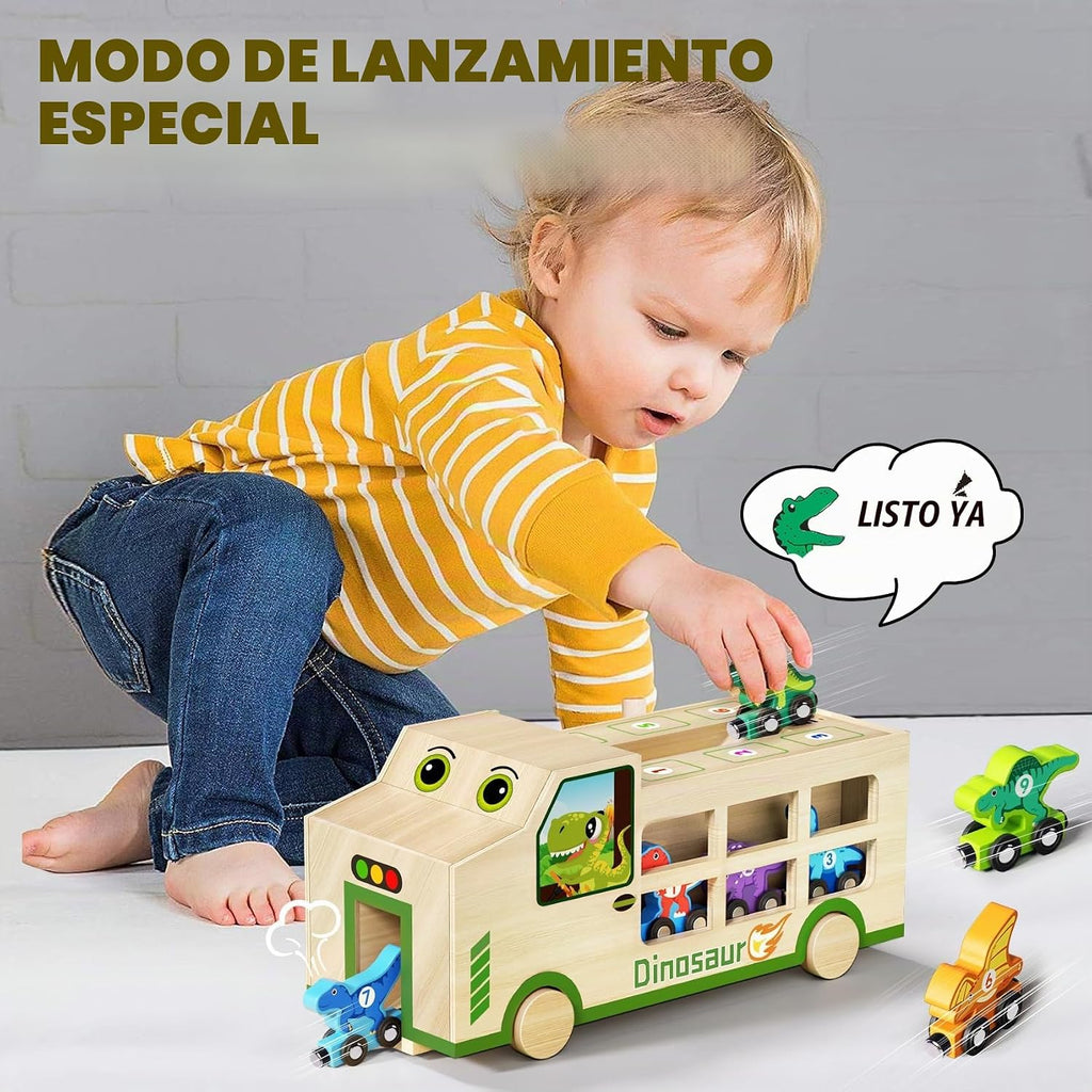 Magnetic Wooden Dinosaur Train Set Montessori Toys para 2-5 Years