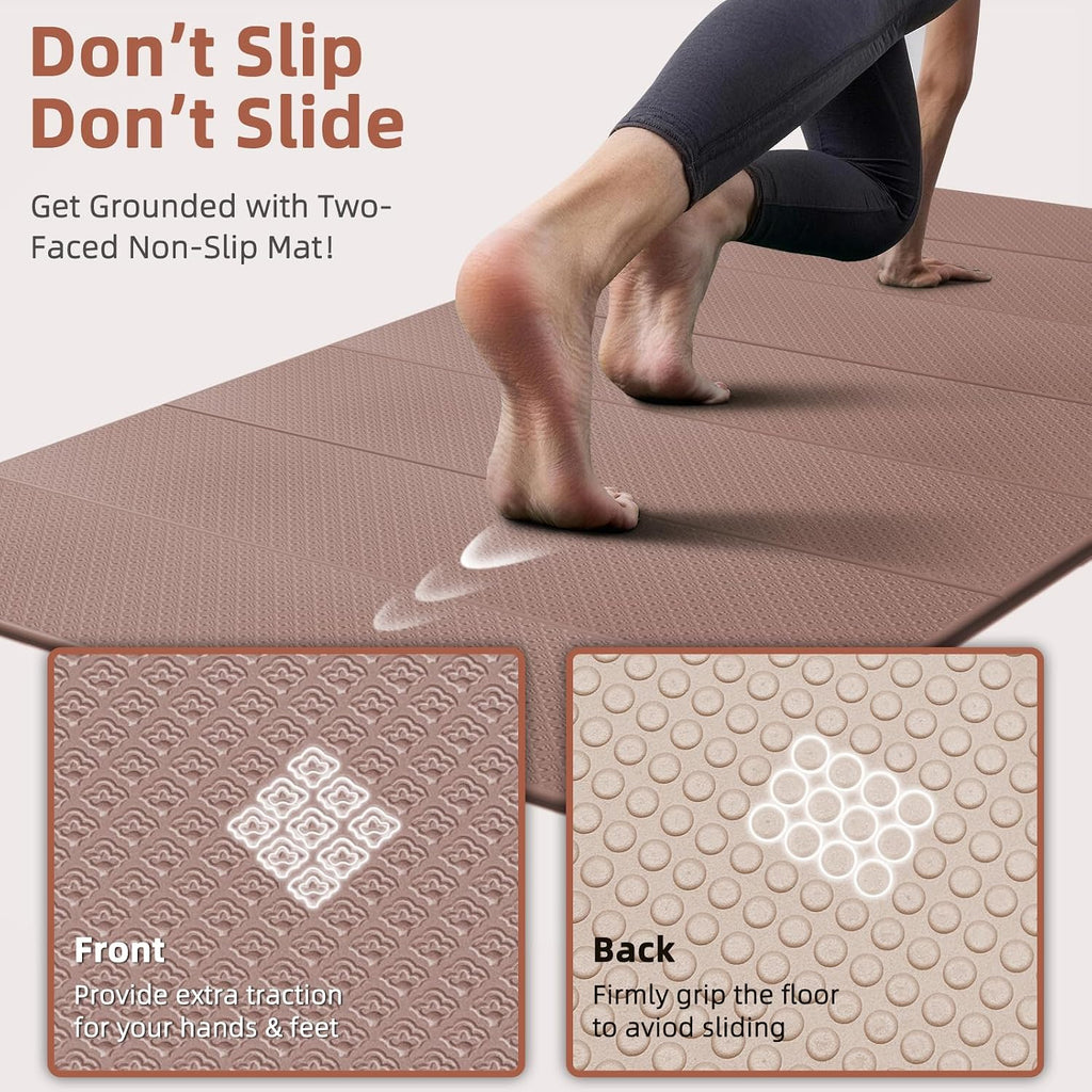 Tapete de Yoga Plegable 74"x47.2"x 0.4" – Tapete de Yoga Grande
