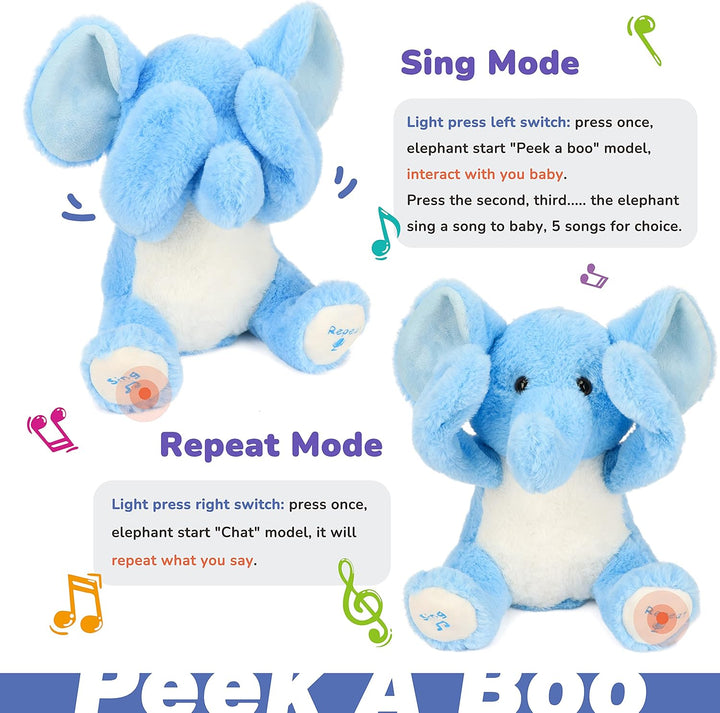 Hopearl Elefante de busca interactivo repite lo que dices de peluch...