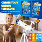 Telescope Hawkko de 80 mm de apertura y 500 mm para niños 8-12 y adultos principiantes