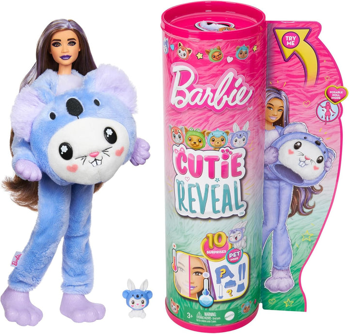 Muñeca Barbie Cutie Reveal y Accesorios con Disfraz de Animal y 10...