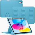 Funda para iPad (A16) de 11 pulgadas 2025 y iPad de 10ª/11ª generación de 10.9 pulgadas 2022, funda magnética con múltiples ángulos, parte trasera a prueba de golpes, soporte para lápiz y apagado y encendido automático, azul cielo