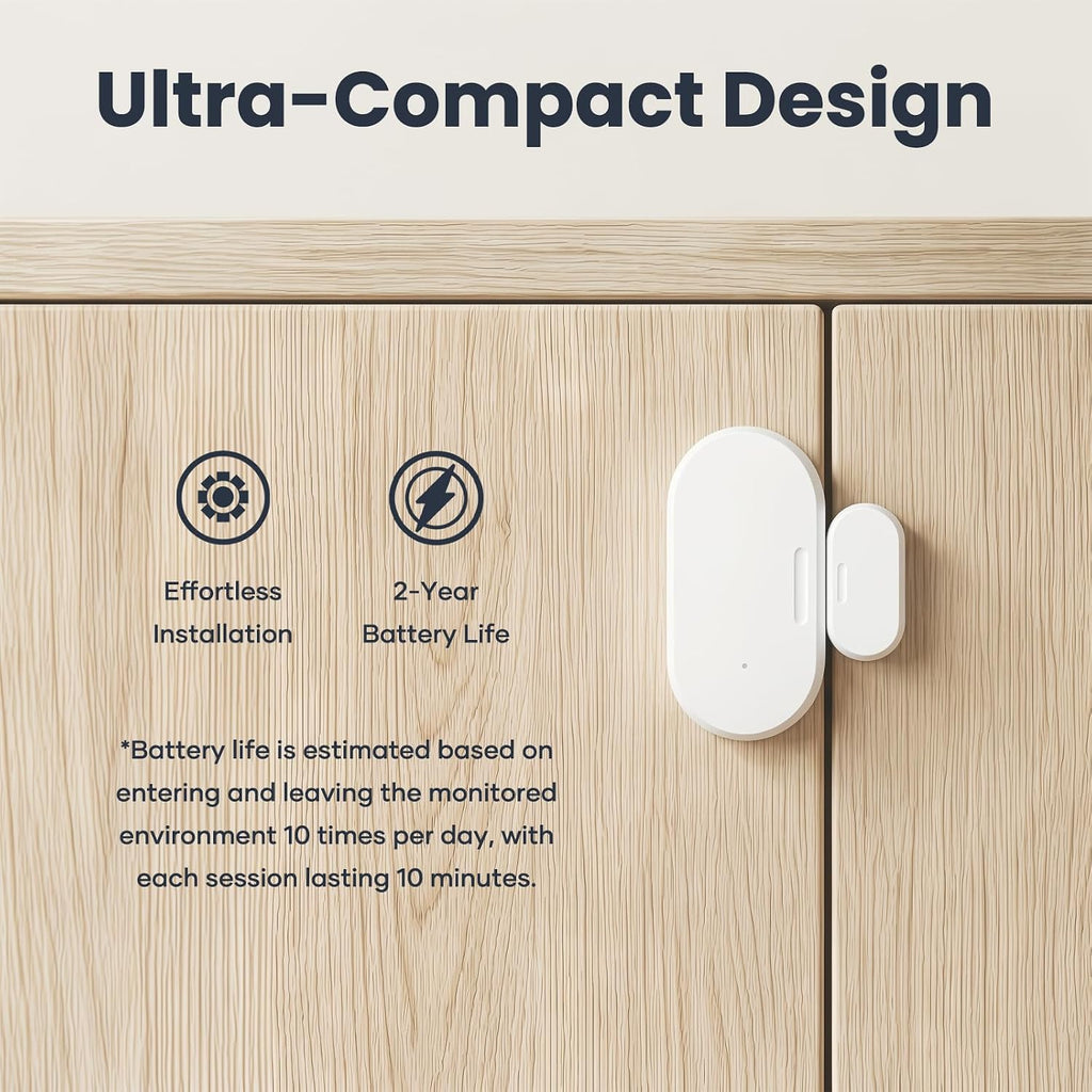 Sensor de puerta Zigbee, 4 unidades, sensor de contacto inteligente para la