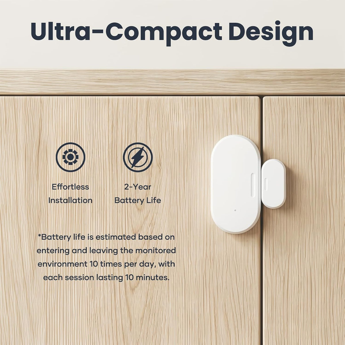 Sensor de puerta Zigbee, 4 unidades, sensor de contacto inteligente para la