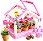 Mini kit de cultivo de plantas de invernadero para niños con sistema de riego por goteo, casa de observación de plantas transparente, herramientas completas de jardinería, juguete educativo de