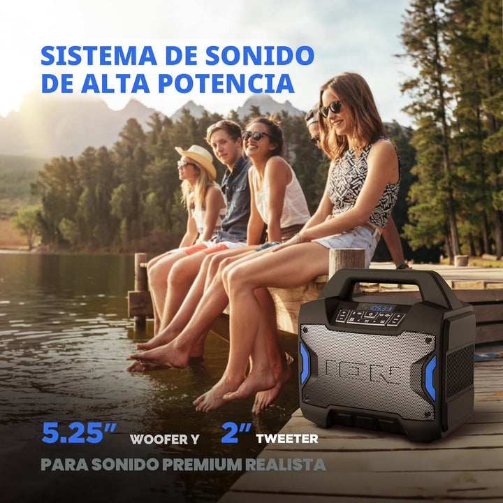 ION Tailgater Boom - Altavoz Bluetooth portátil para exteriores con...