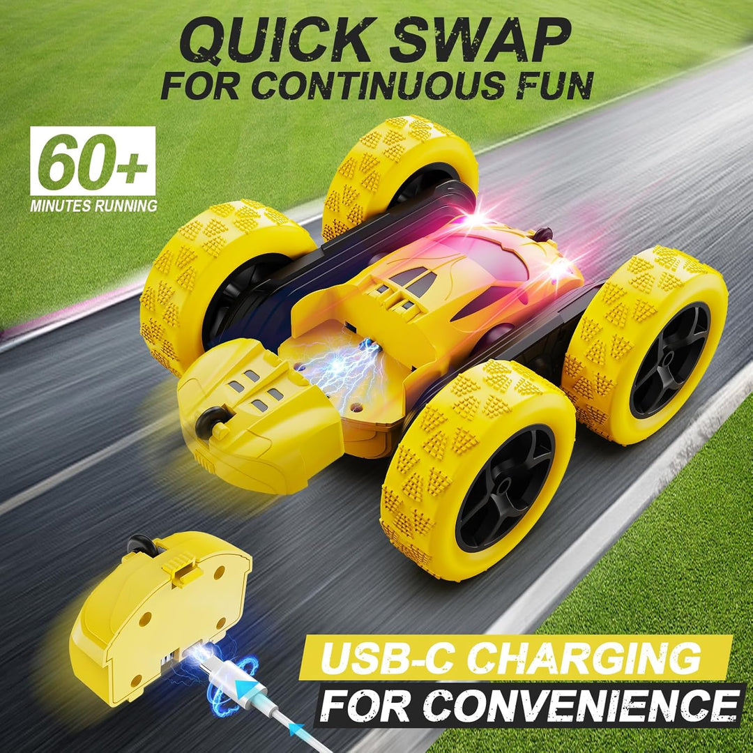 QUNREDA Coche de control remoto, juguetes de automóvil RC para niño...
