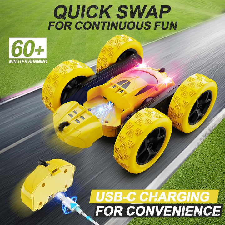 QUNREDA Coche de control remoto, juguetes de automóvil RC para niño...