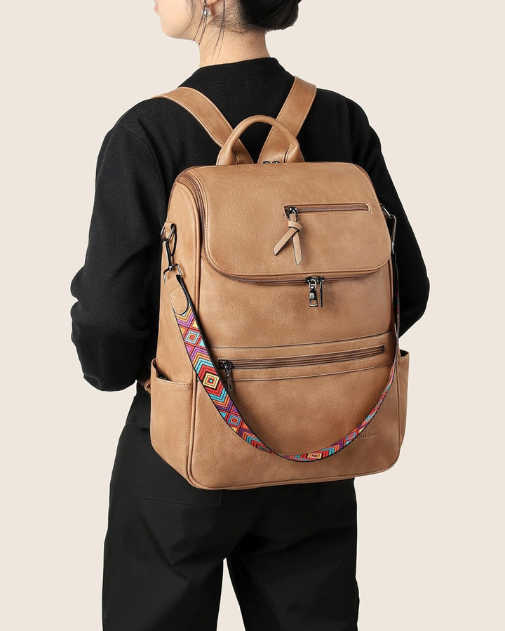 FADEON Mochila para computadora portátil para mujer, mochila de via...