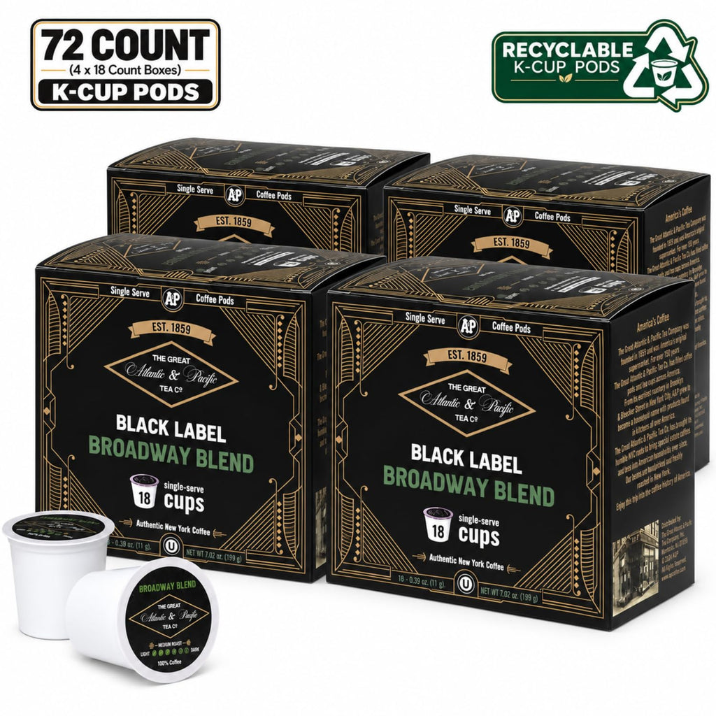 A&P Broadway Blend Cápsulas de café tostado medio, 100% arábica, 72