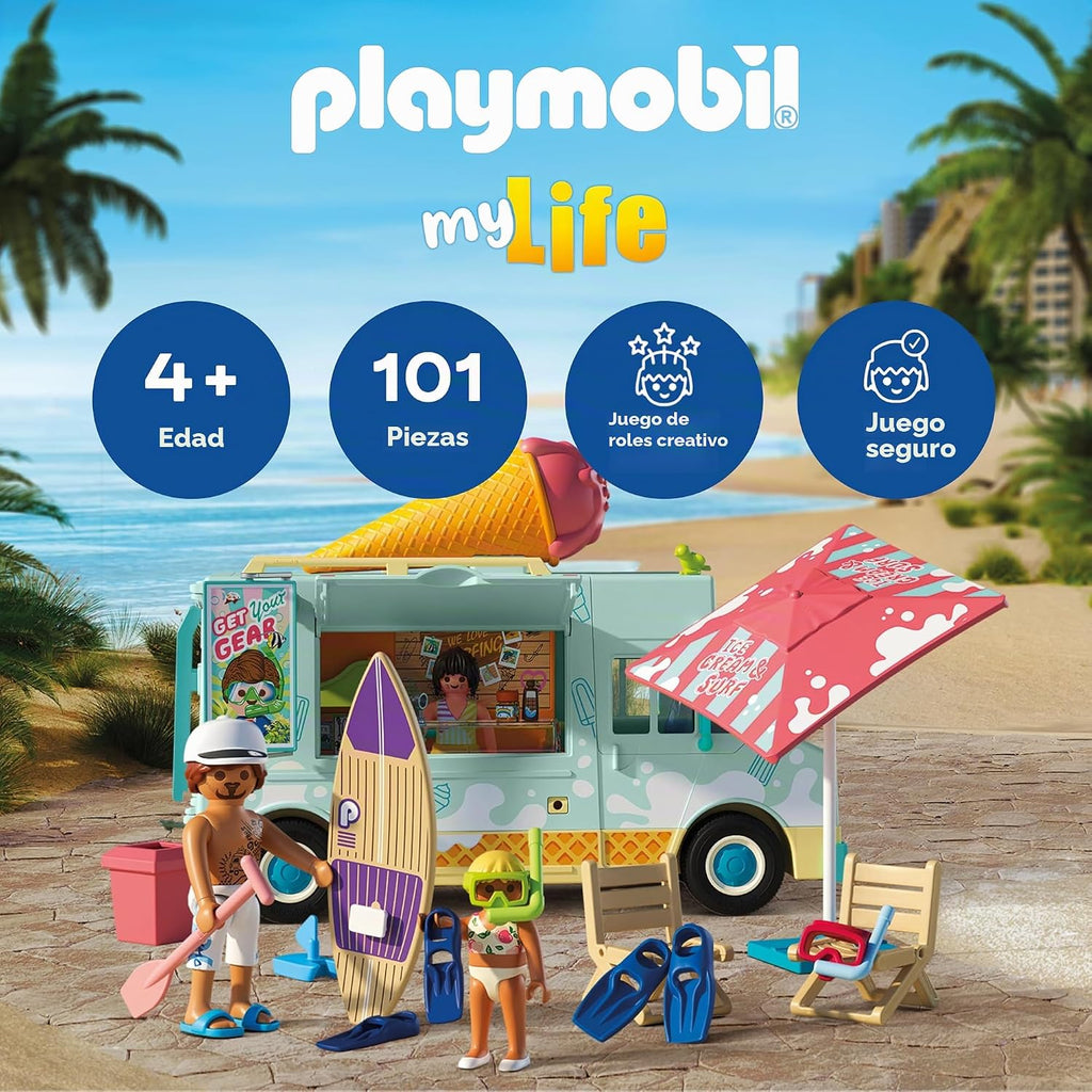 Playmobil Camión de helados con tienda de surf