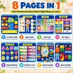 URBAN TOYS Montessori - Tablero de actividades, libro ocupado