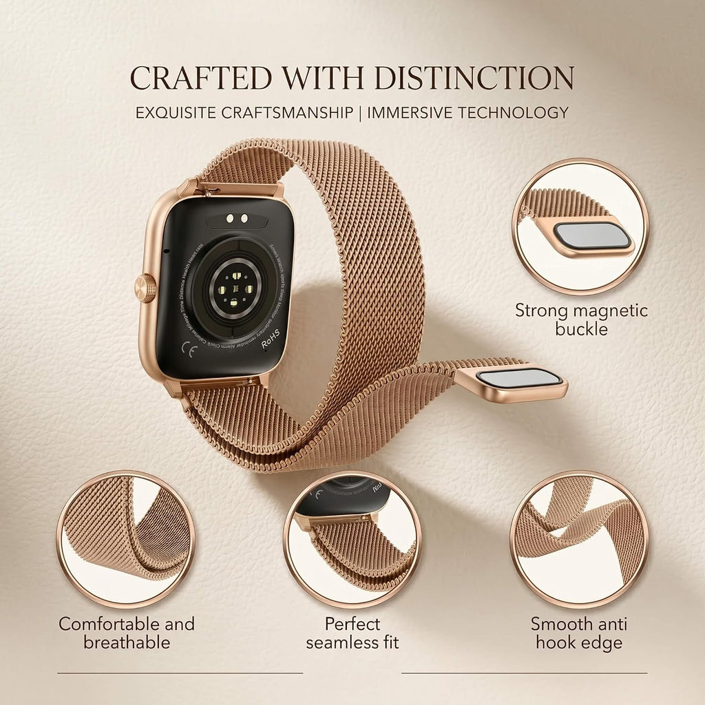 Reloj Inteligente de Lujo para Mujer, 2.06" HD AMOLED AOD Llamadas Bluetooth