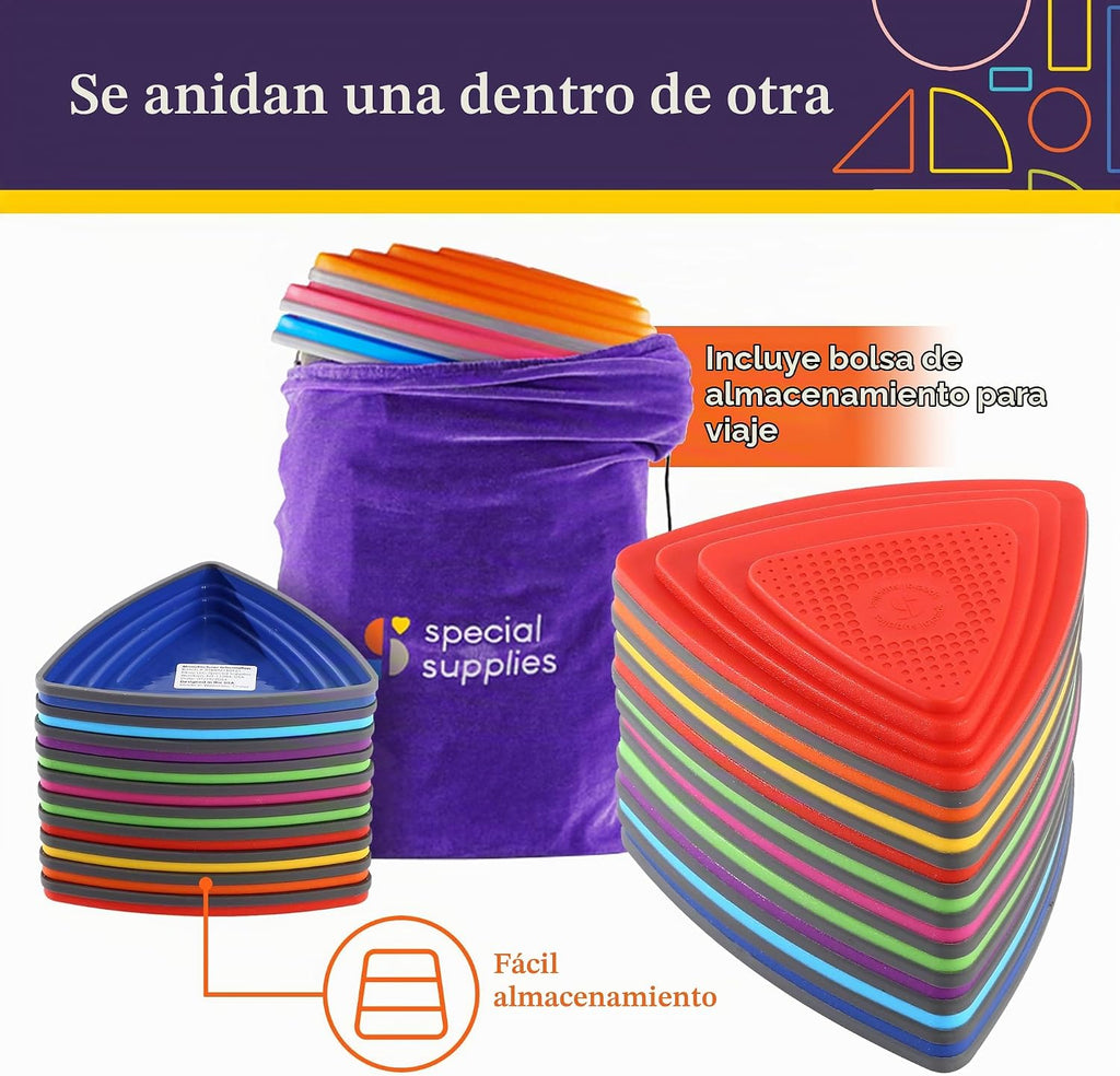 Special Supplies 10 Piedras de Equilibrio para Niños de Interior y Exterior, Bloques de Equilibrio que Promueven la Coordinación, Equilibrio y Fuerza, Goma Segura para Niños, Bordes Antideslizantes