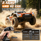 Autos RC rápidos sin escobillas 1/16 para adultos Fast 50+ KMH 4WD Off-Road de alta velocidad sin escobillas de control remoto con 2 baterías LiPo de 7.4V 2000mAh