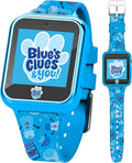 Blue's Clues & You! Reloj inteligente para niños, pantalla táctil interactiva con juegos, cámara selfie, rastreador de pasos, alarma y correa de silicona impresa, se adapta a muñecas de 5.5 a 8.0 pulgadas