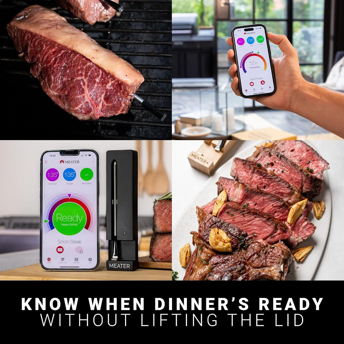 MEATER SE - Termómetro inteligente inalámbrico para carne, negro, Bluetooth
