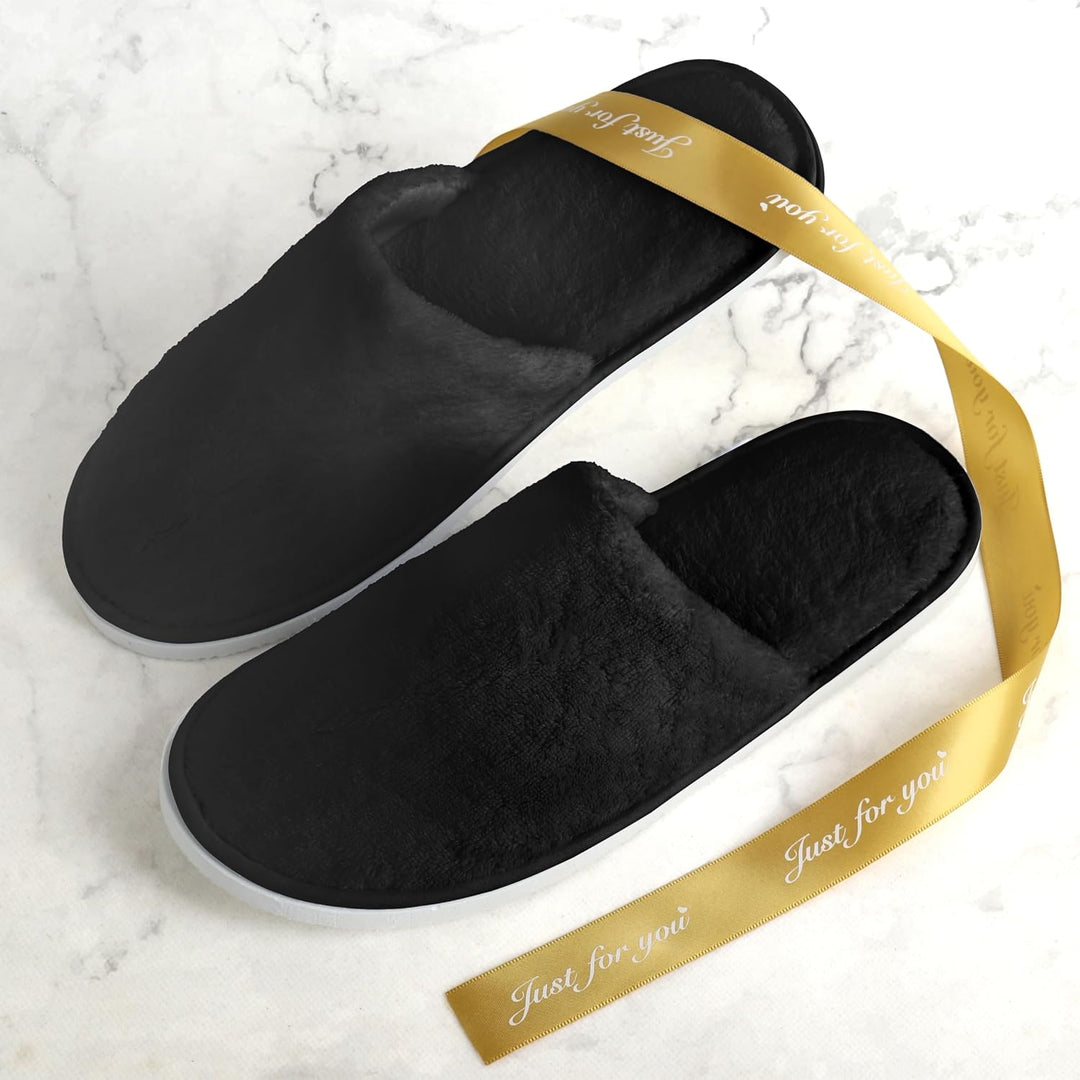 QatmMkt - 10 pares de pantuflas desechables unisex para invitados,...