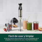 Cuisinart CSB-179 Smart Stick Licuadora de mano de velocidad variable, acero inoxidable