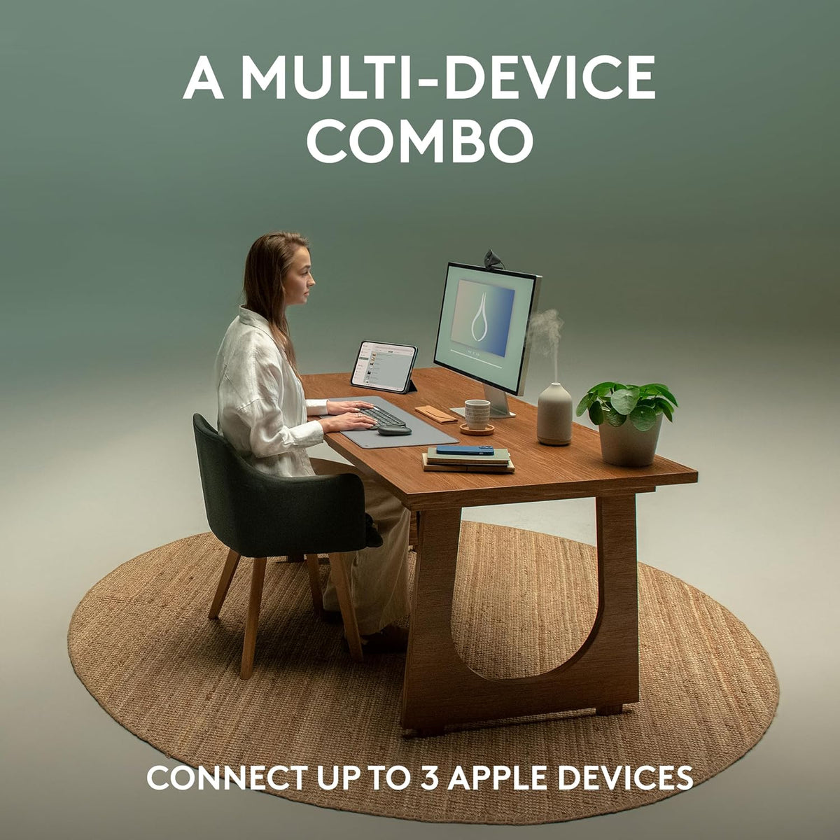 Logitech Pebble 2 Combo para Mac, Teclado y Mouse Inalámbricos, Del...