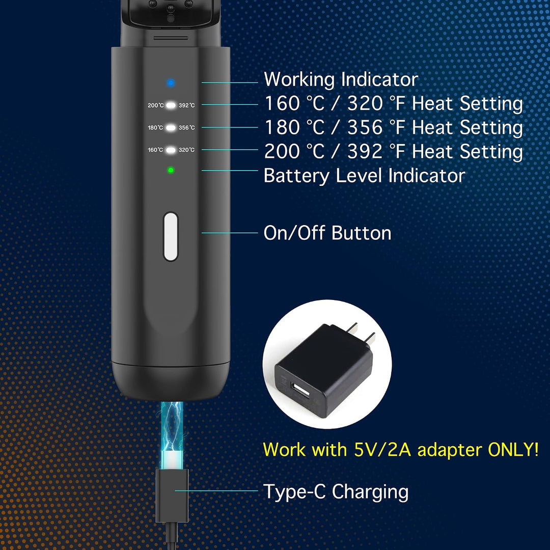 VIKICON - Alisador de barba para hombre, peine térmico 2 en 1 para...
