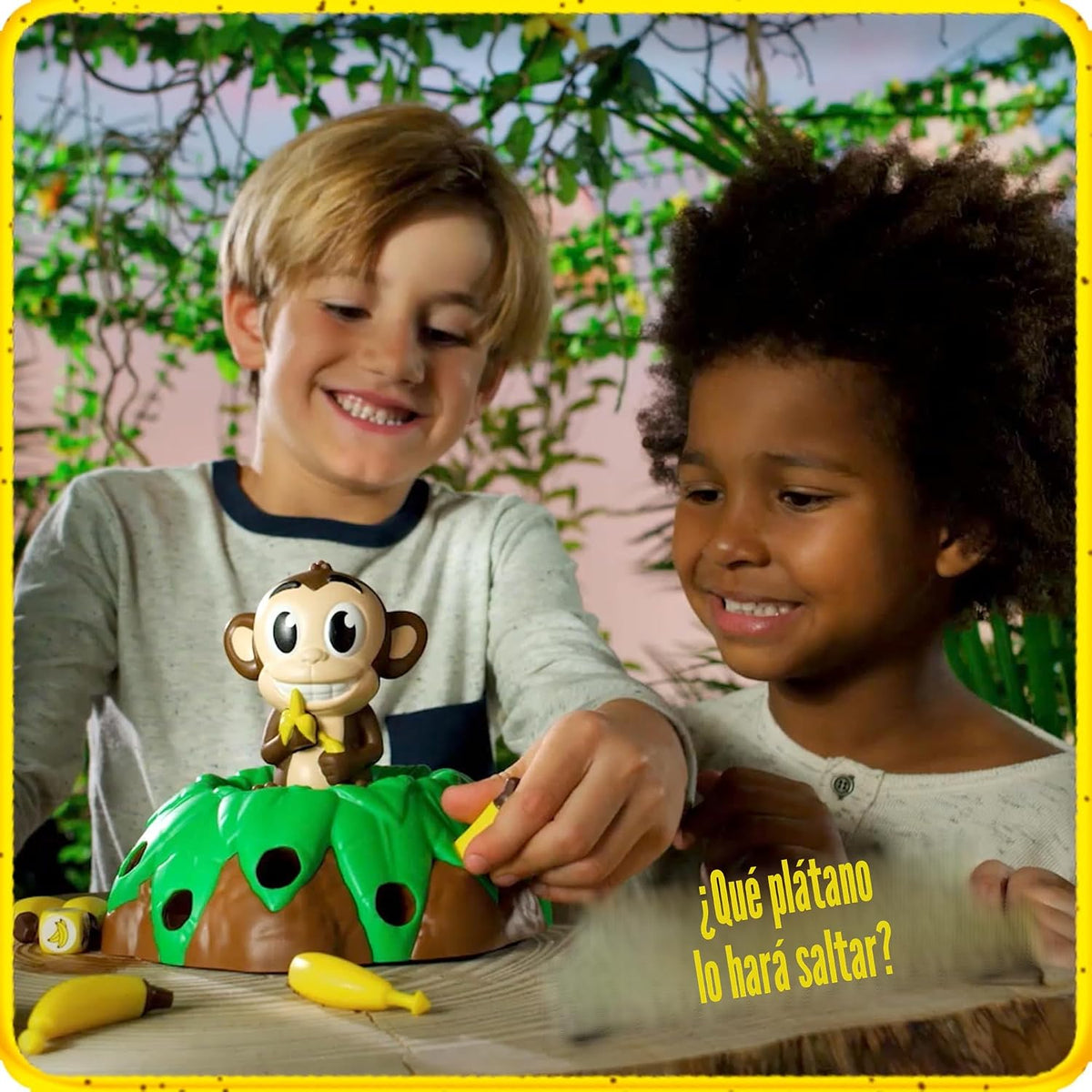 Goliath Banana Blast - Tira de los plátanos hasta que el mono salta el juego - Incluye un divertido rompecabezas colorido de 24 piezas de Goliath , verde