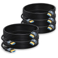 Cable HDMI 2.1 RyzzRooa 8K de 10 pies, paquete de 5, ultra alta velocidad