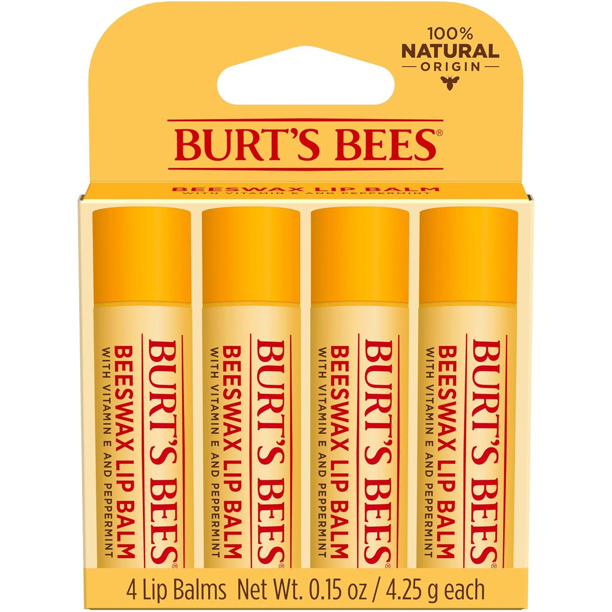 Burt's Bees - Bálsamo labial hidratante 100% natural, de cera d...