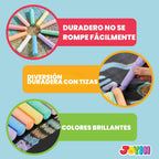 JOYIN Juego de 180 tizas lavables para acera en 20 colores, no tóxicas, jumbo, para juegos de arte al aire libre, pintura en pizarra, pizarra y parque infantil