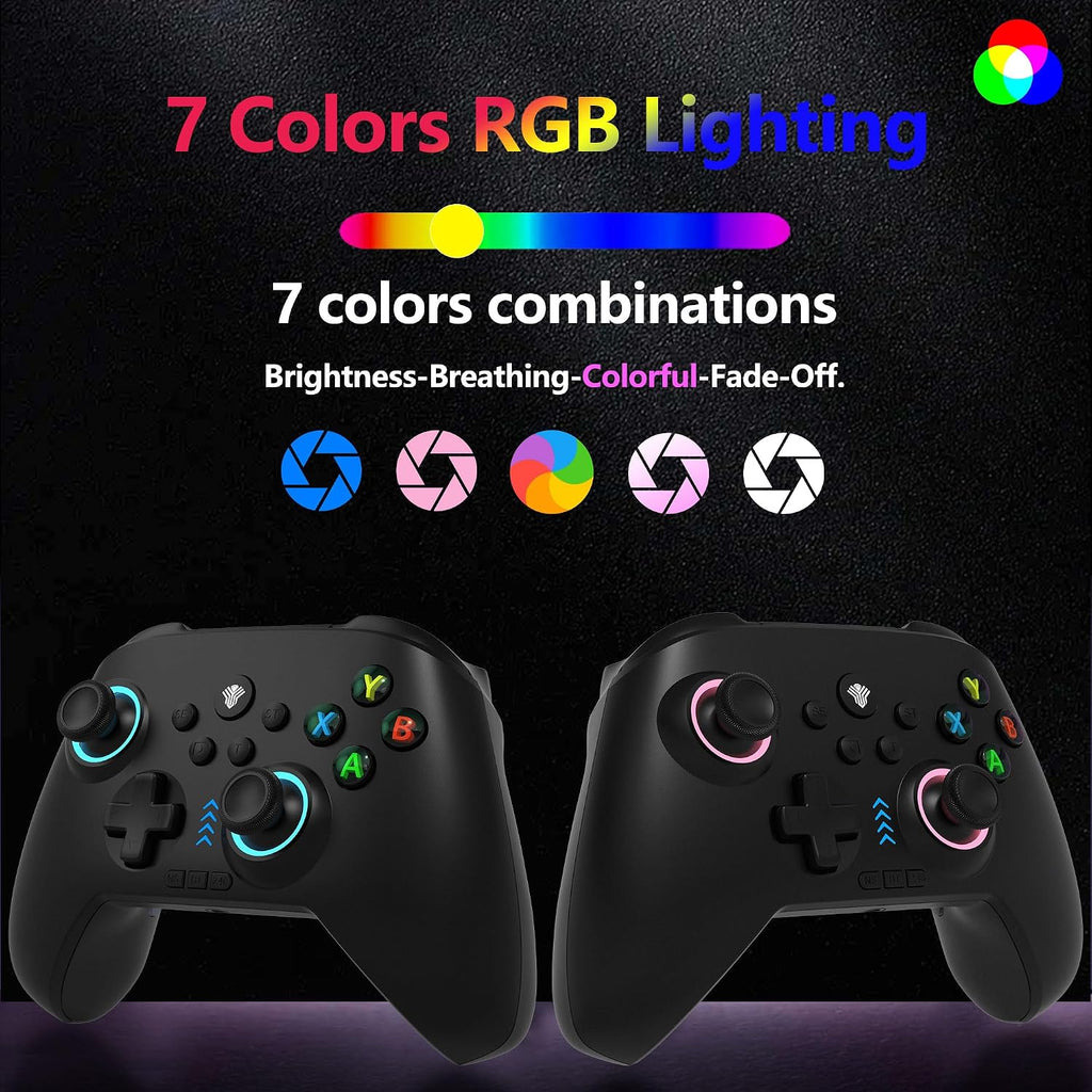 YUYIU Controlador Inalámbrico para Juegos para PC, Switch, Steam Deck, Android, iOS