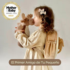 Moonkie Hug & Go™ - Mochila para niños pequeños con diseño de reno – Bolsa de felpa suave con juguete para llevar para niños de 2 a 4 años | Ideal para guardería, viajes y regalos de cumpleaños