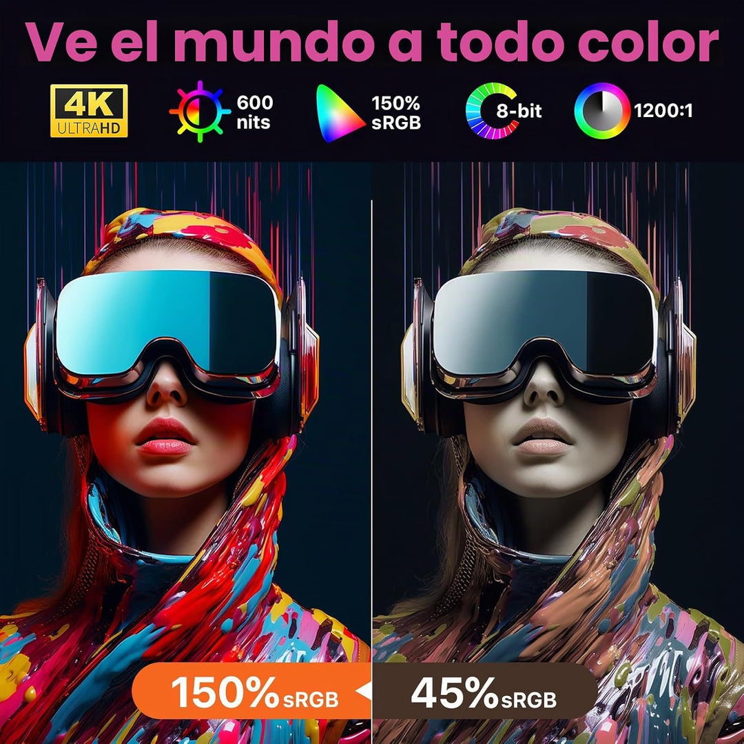 cocopar Monitor portátil de 17.3 pulgadas 4K UHD 60Hz 150% sRGB Mon...