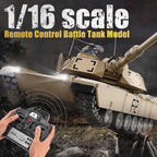 BESTYMXY Tanque RC US M1A2 Abrams Army, HengLong 1:16 2.4GHz Vehículo tanque de control remoto con sonido y luz para mayores de 14 años
