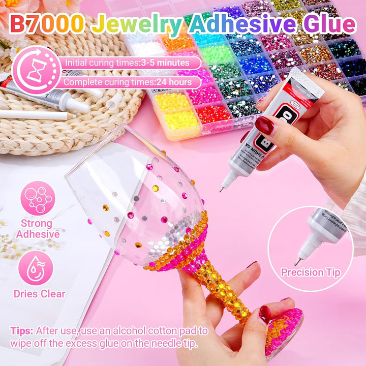 79000 unidades de diamantes de imitación de gelatina de 56 colores...