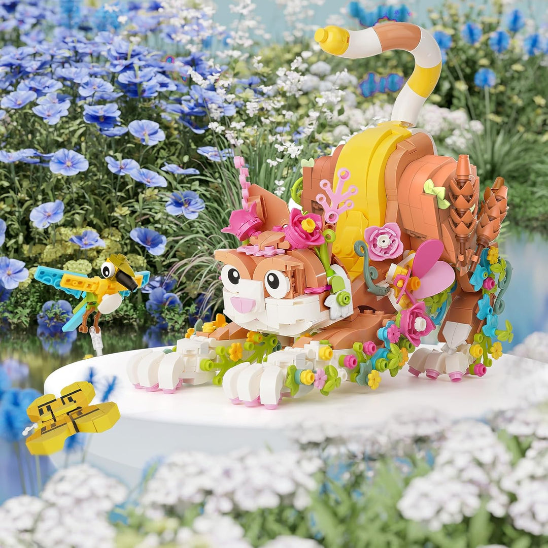 JOJOPeach Juego de juguetes de construcción de gatos y