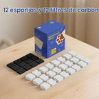 Filtro de fuente oficial para gatos: 12 filtros de carbono y 12 filtros de espuma