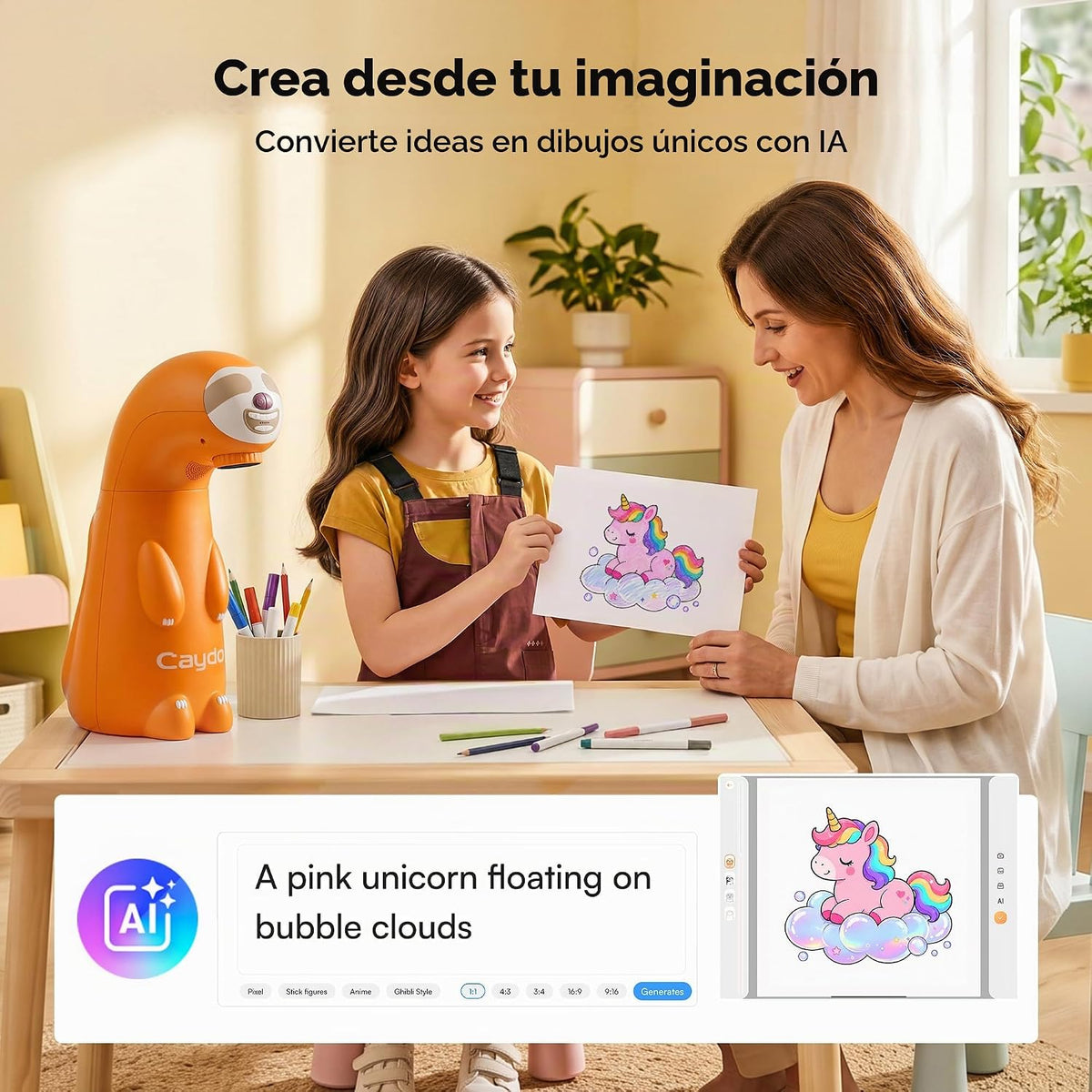 Caydo Proyector de dibujo T3 Joy AI, regalo de Navidad para niños a partir