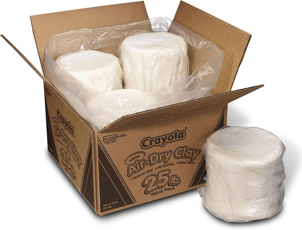 Crayola Arcilla seca al aire para niños, color blanco, 25 libras