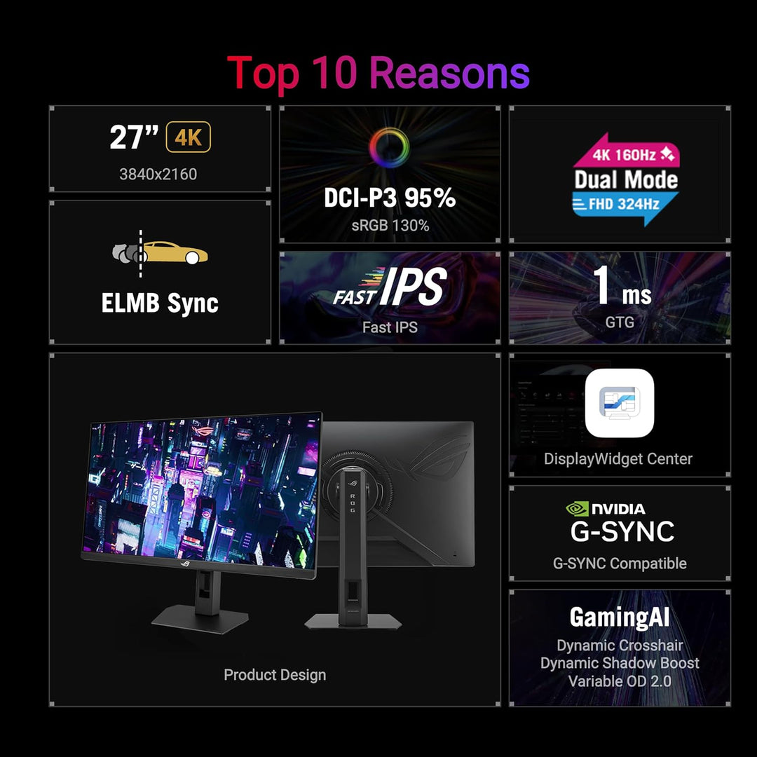 ASUS Monitor para juegos ROG Strix IPS de 27 pulgadas (XG27UCSR) -...