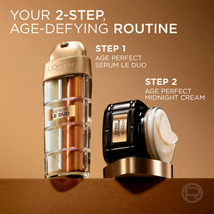 L'Oreal Paris Age Perfect Serum Le Duo, Suero iluminador, reafi...