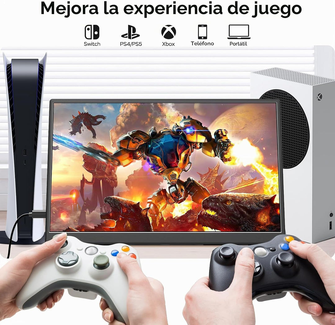 WGK Monitor portátil de 14 pulgadas FHD1200P ultradelgado para moni...