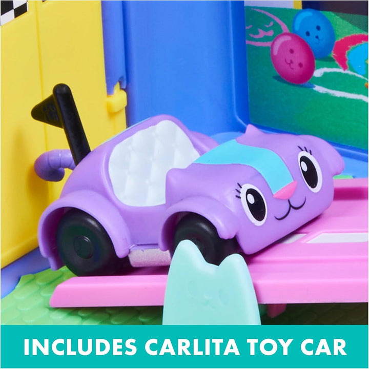 Gabby's Dollhouse, Carlita Purr-ific Sala de juegos con coche d...