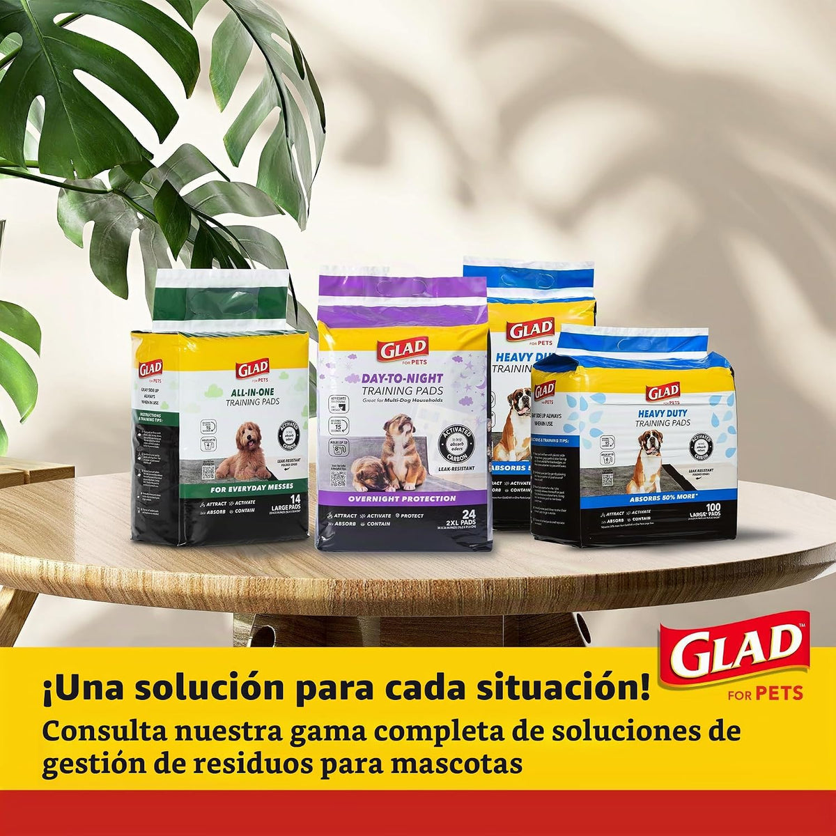 Glad Almohadillas de entrenamiento de carbón activado gigante para mascotas