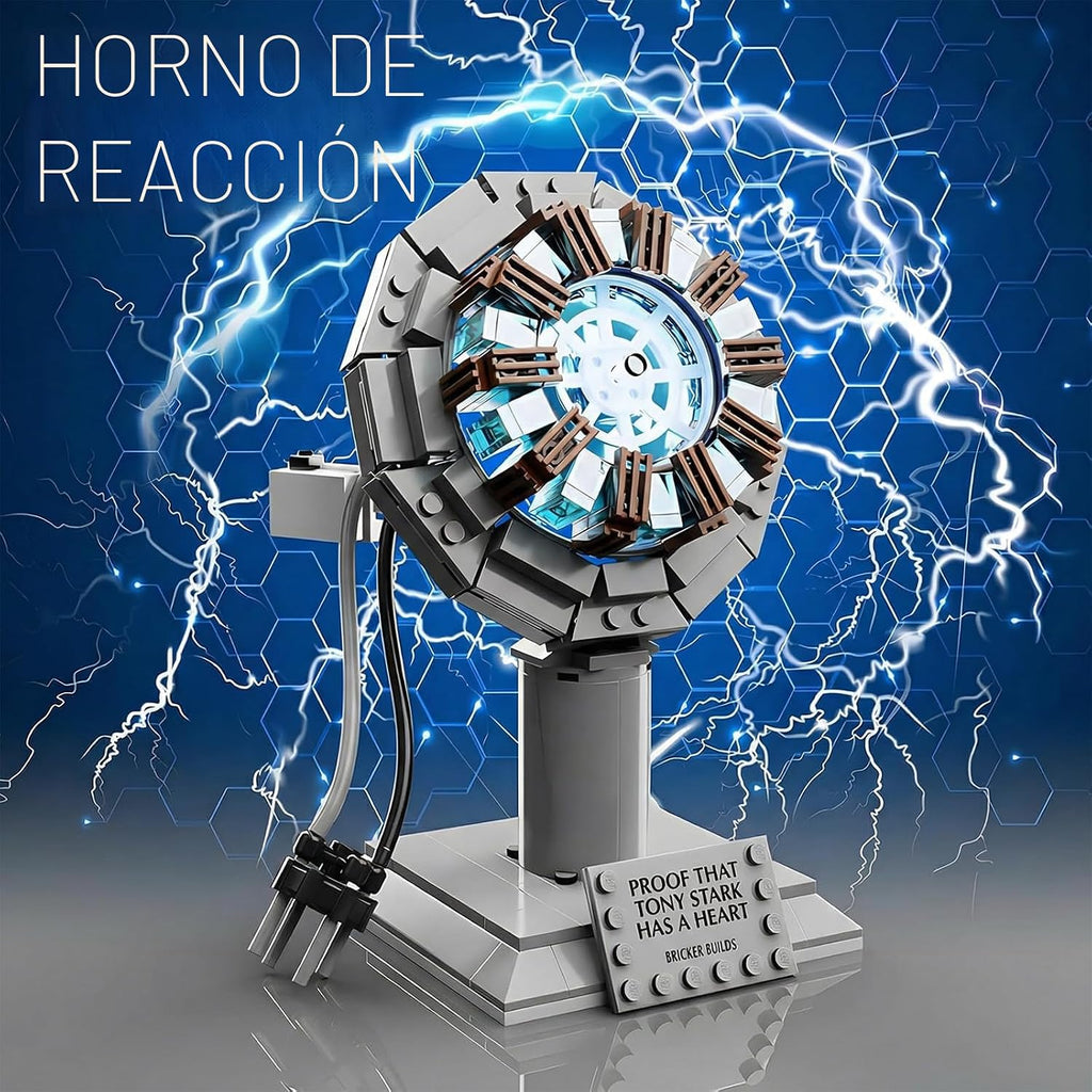 Juego de bloques de construcción de Arc Reactor, un modelo de juguete a prueba de que Tony tiene un corazón, un regalo para adultos y niños