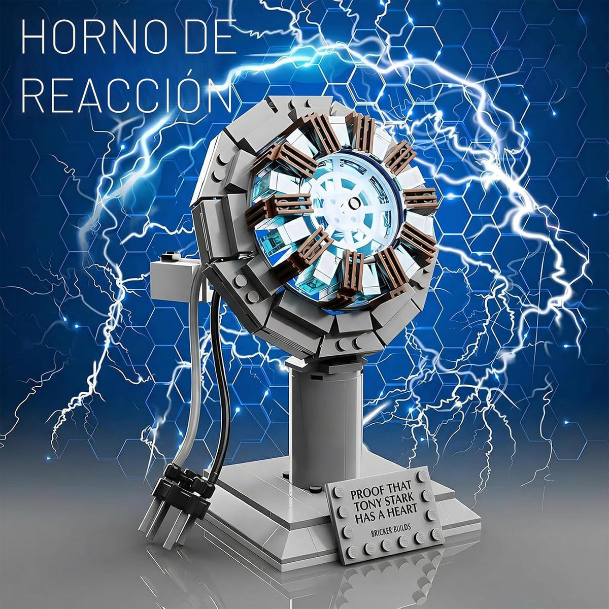 Juego de bloques de construcción de Arc Reactor, un modelo de juguete a prueba de que Tony tiene un corazón, un regalo para adultos y niños