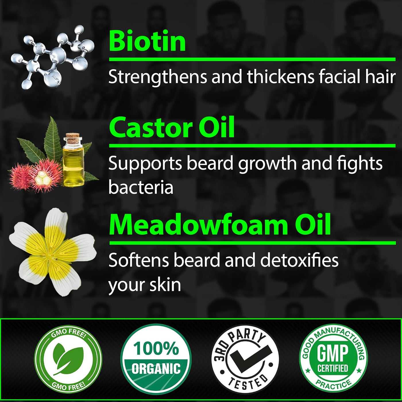 Sérum de Crecimiento de Barba GROW + Bálsamo de Barba 2X Biotina \u...