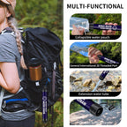 Pajita de filtro de agua de emergencia portátil para exteriores, paquete de 3 para senderismo, camping, pesca, sistema de purificación de equipos de supervivencia, accesorios de viaje