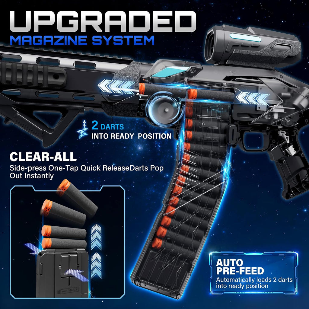 SOFITEN Automatic Toy Foam Blasters con Scope Electric Sniper Rifle